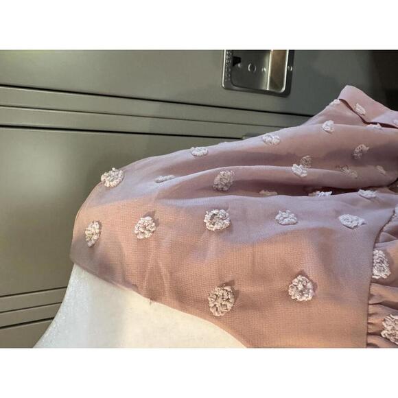 Purple Lava Elegant Floral Top - Size S- Oversized - Picture 3 of 5